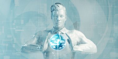 Young Business Man Using Digital Solutions