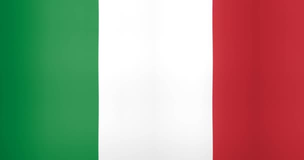 Vlnění vlajky Itálie smyčka pozadí — Stock video