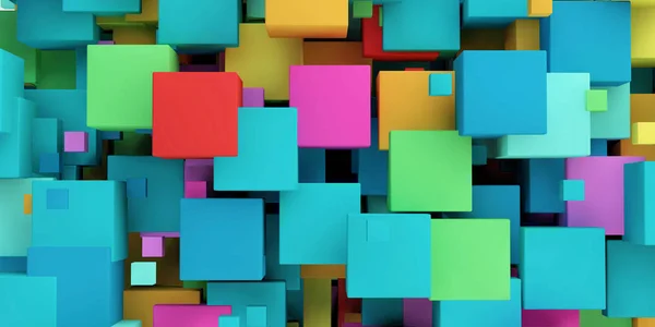 Sfondo astratto di cubi colorati — Foto Stock