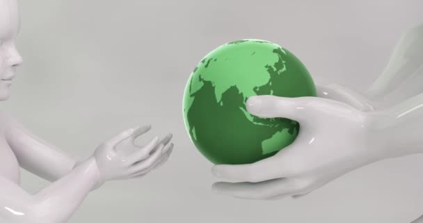 Heredar un mundo sostenible Medio ambiente para los niños — Vídeo de stock