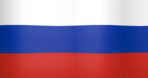Размахивание флагом России Зацикленный фон — стоковое видео