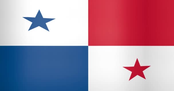 Bandera ondeante de Panamá Fondo de bucle — Vídeos de Stock
