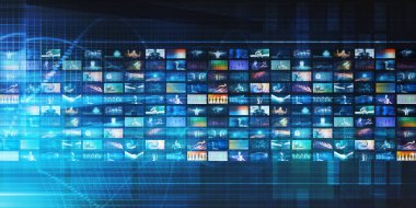Dijital Çokluortam Eğlencesi ve İnternet İş Konsepti