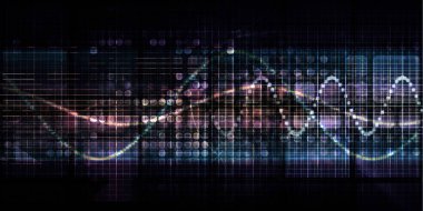 Dijital Teknoloji Temalı Fütürist Sanat Soyutlaması