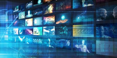 Dijital Çokluortam Eğlencesi ve İnternet İş Konsepti