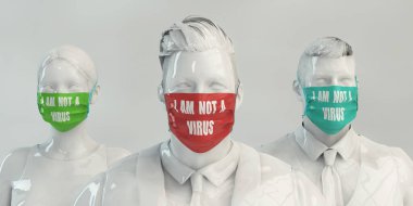 I Am Not a Virus Fighting Against Racism clipart