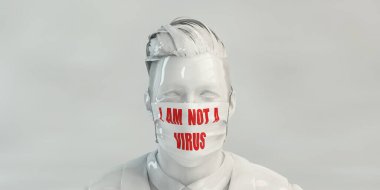 I Am Not a Virus Fighting Against Racism clipart
