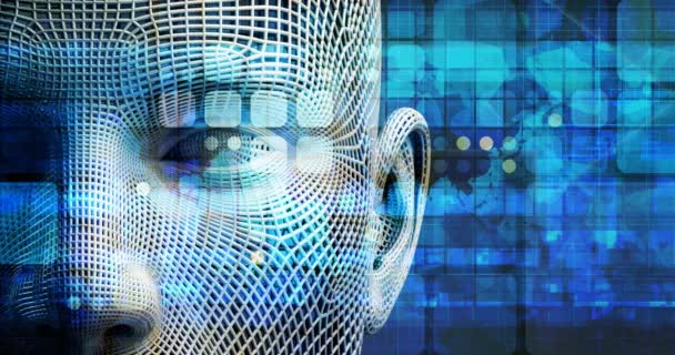 Gépi tanulás AI mesterséges intelligencia Absztrakt koncepció — Stock videók
