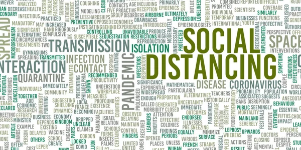 Sociální Distancování Prevence Nebo Minimalizace Přenosu Nemocí — Stock fotografie