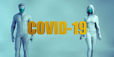 Yüz Maskesi Giyen İnsanlar ile Covid-19 Küresel Salgın