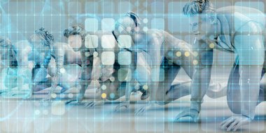 İş İnsanları Soyut Arkaplan Sanatı Olarak Kavradı