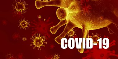 Tıbbi Hastalık olarak Covid-19 Salgını Kırmızı Konsepti
