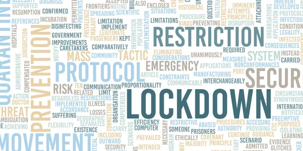 Lockdown Emergency Protocol Preventive Action Gesundheitskrisenkonzept — Stockfoto