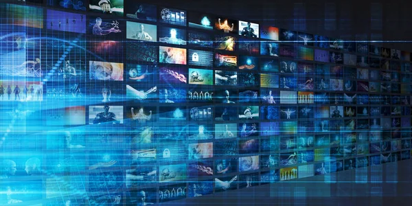 Telhas Vídeo Broadcasting Multimídia Entretenimento Technologies — Fotografia de Stock