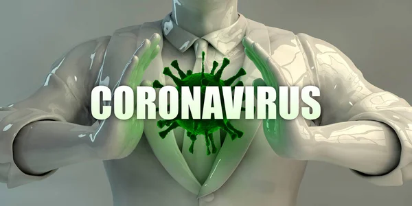 Koronavirus Jako Koncepce Viru Pandemie — Stock fotografie