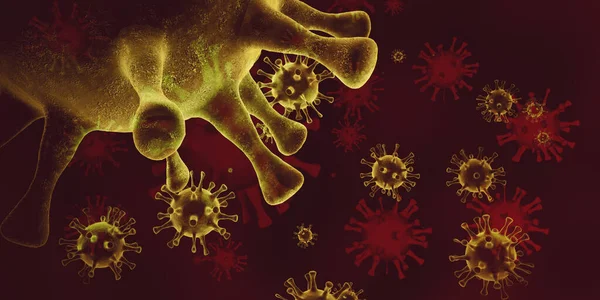 Covid Coronavirus Virus Verspreidt Zich Als Medisch Crisisconcept — Stockfoto