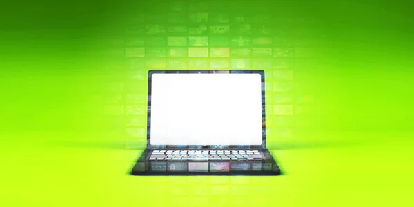 Laptop Copy Space Empty Template Showcase Rel — Stock Fotó