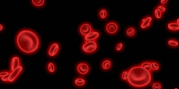 Red Blood Cells Isolated Clear Background — Stock Photo, Image