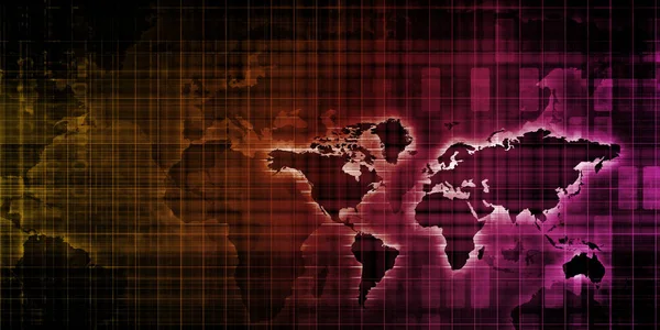 Mondiale Partners Export Handel Software Kunst — Stockfoto