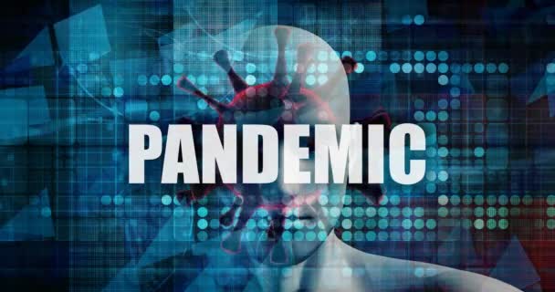 Covid-19 Coronavirüs Pandemik Bilgi ve Haber Kavramı — Stok video