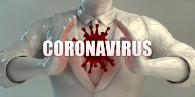 Virüs Virüsü içeren tıbbi personel ile Coronavirüs