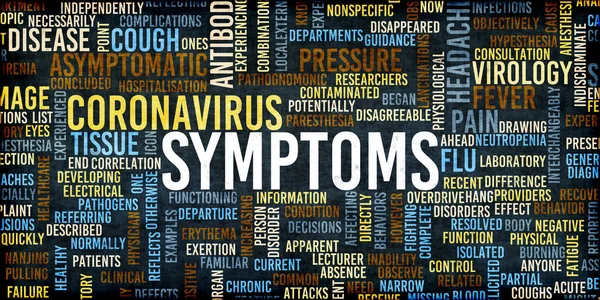 Sintomas Coronavírus Como Emergência Pandêmica Global — Fotografia de Stock