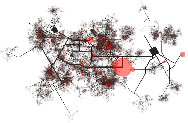 Dati Della Città Hotspot Infezione Crime Tracking Reports — Foto Stock