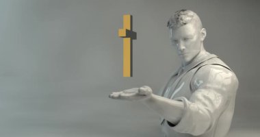 Bir kavram olarak dua eden adamla Hıristiyan Haçı