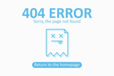 404 hatası. Sayfa ölü dosya şablonu bulunamadı. Web sayfası için tasarım - web sitesi için pankartı kapat. Vektör illüstrasyonu.