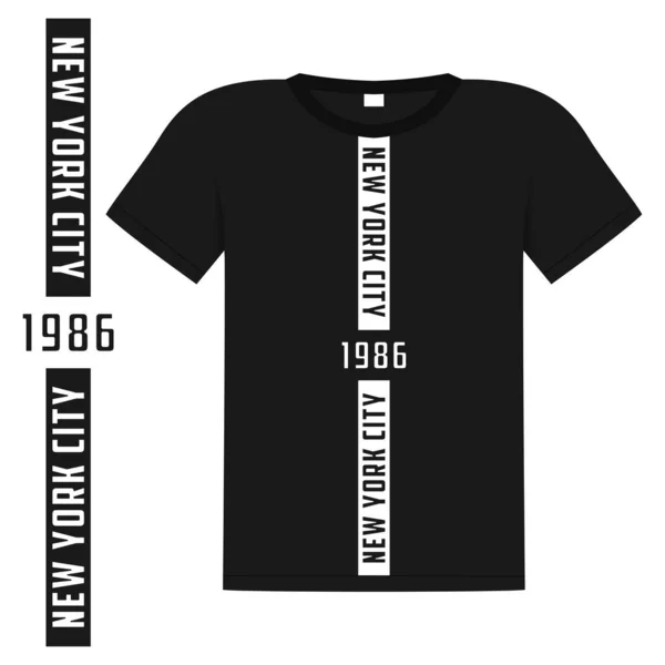 New York City Slogan Shirt Nyc Typography Graphics Example Shirt — Stock Vector
