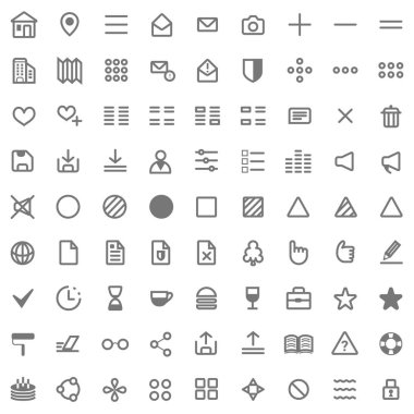 Gri web Icon set