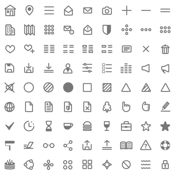 Conjunto de iconos web gris — Archivo Imágenes Vectoriales