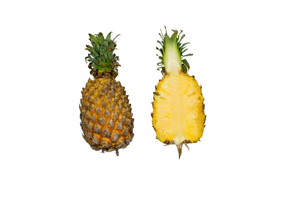 Egzotyczne Owoce Azjatyckie Izolowane Białym Tle Tropikalny Letni Ananas Widok — Zdjęcie stockowe