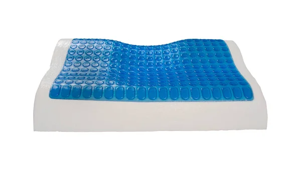 Travesseiro Ortopédico Látex Com Efeito Memória Resfriamento Camada Hidro Gel — Fotografia de Stock