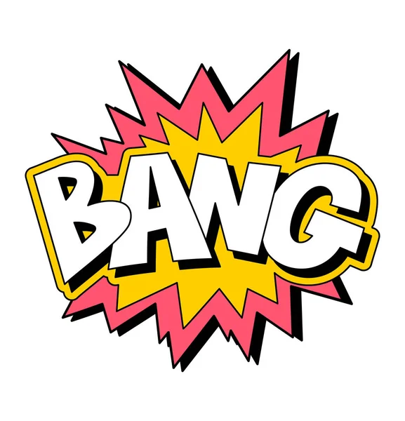 BANG! explosion comics style typography lettering — Stock Vector