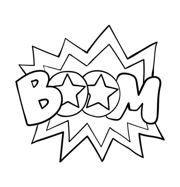 ¡BOOM! explosión cómics estilo superhéroe letras — Vector de stock