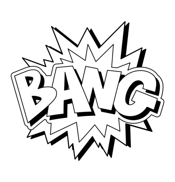 ¡Bang! explosión cómics estilo diseño de impresión — Vector de stock