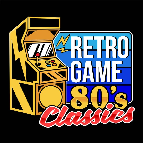 Retro jeu des années 80 classiques vieille machine de jeu — Image vectorielle