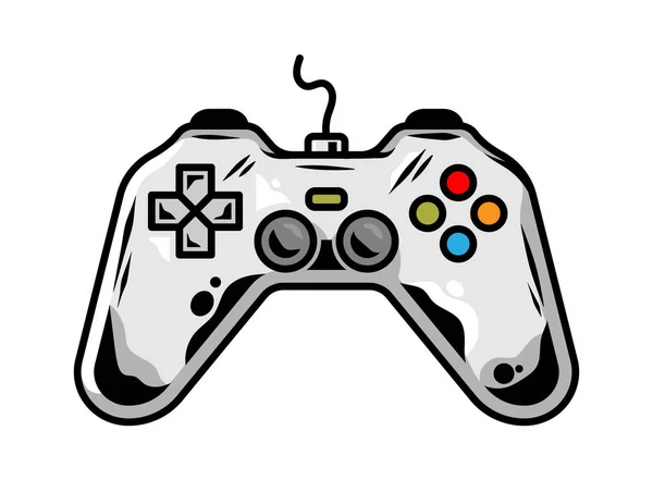 Manette de jeu pour jouer jeu vidéo d'arcade — Image vectorielle