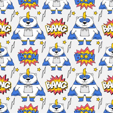 Süper kahraman kusursuz desenli iz tasarımı 