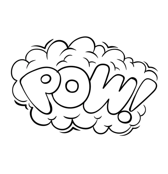 POW! explosion comic style superhero lettering — Stock Vector