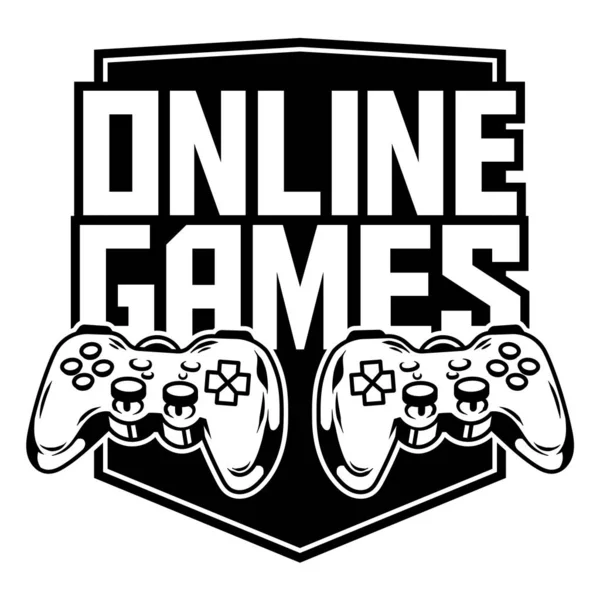 Logo sport de manettes de jeu pour le jeu — Image vectorielle