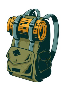 Yolculuk için klasik vintage sırt çantası