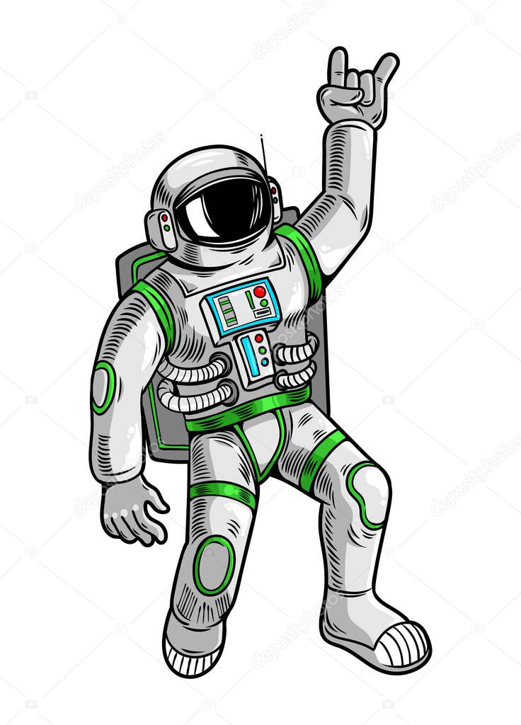 cool dude astronaut spaceman in space