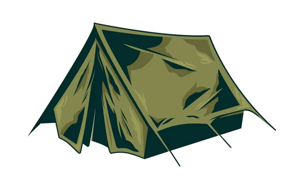 Yolculuk için klasik kamp çadırı. — Stok Vektör