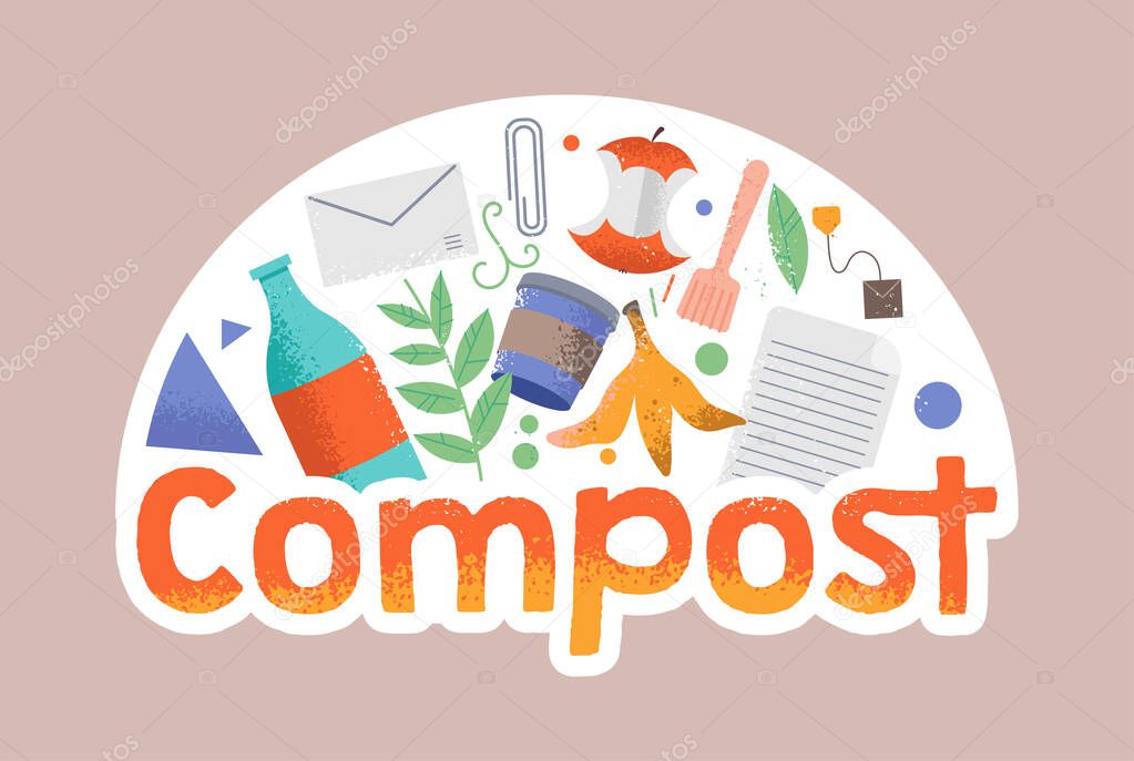 Compost zero waste eco friendly print