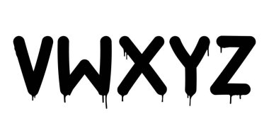 Graffiti etiket biçimi alfabesi