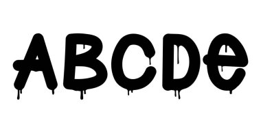 Graffiti etiket biçimi alfabesi