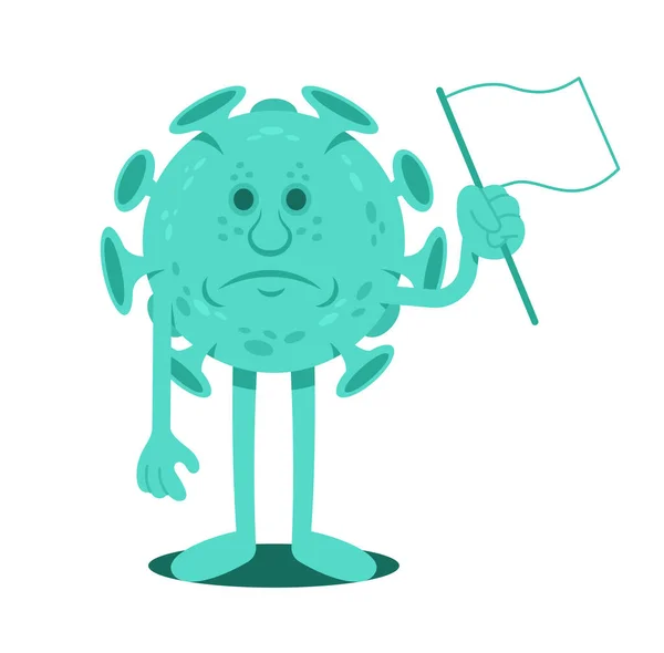 Coronavirus infectious bacteria character — Stock Vector
