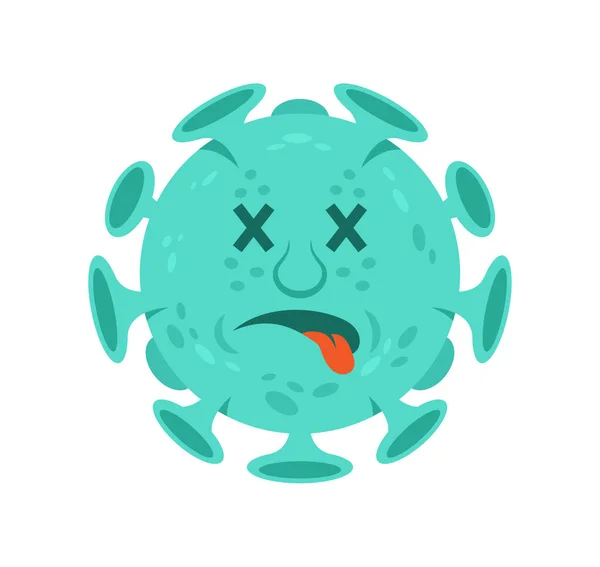 Coronavirus infektiöse Bakterien Charakter — Stockvektor
